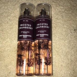 Set of 2 frosted cranberry fine fragrance mists
